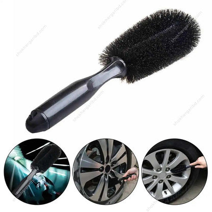 Black 1pc Universal Car Wheel Rims  Brush image 4
