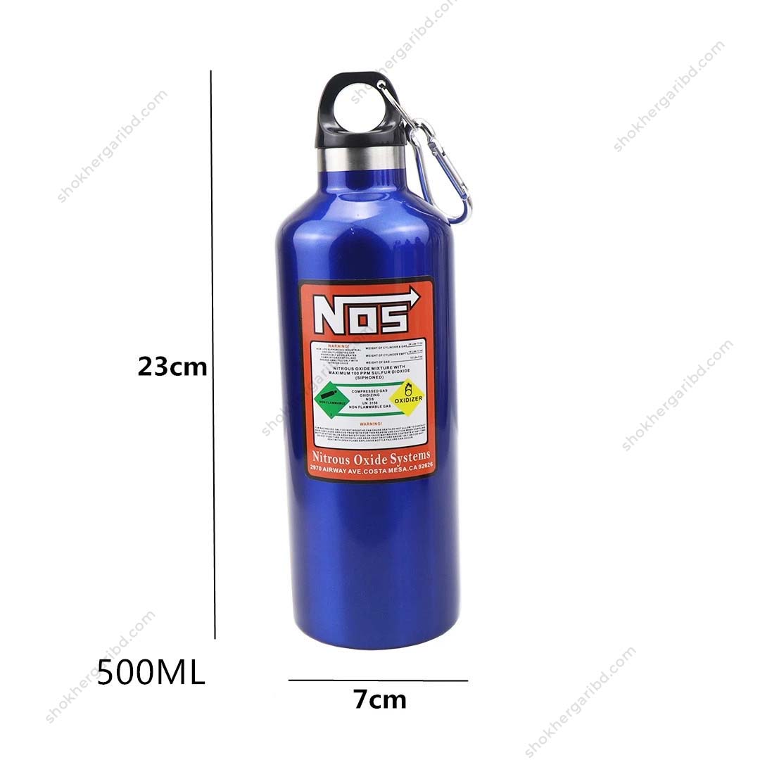 Car NOS Nitrogen Cylinder Vacuum Stainless Steel Kettle 500ML - Blue image