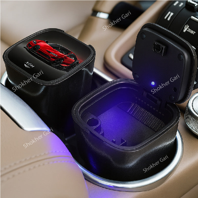 Portable Car Ashtray with LED Light-  Auto Ashtray image 0
