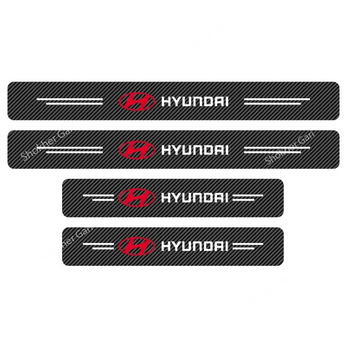 Carbon Fiber Car Door Sill Sticker Protector 4pcs Set