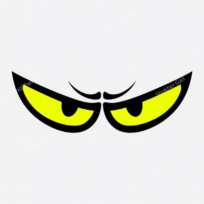 1Pcs Eyes Cartoon Car Stickers - Black-Yellow image