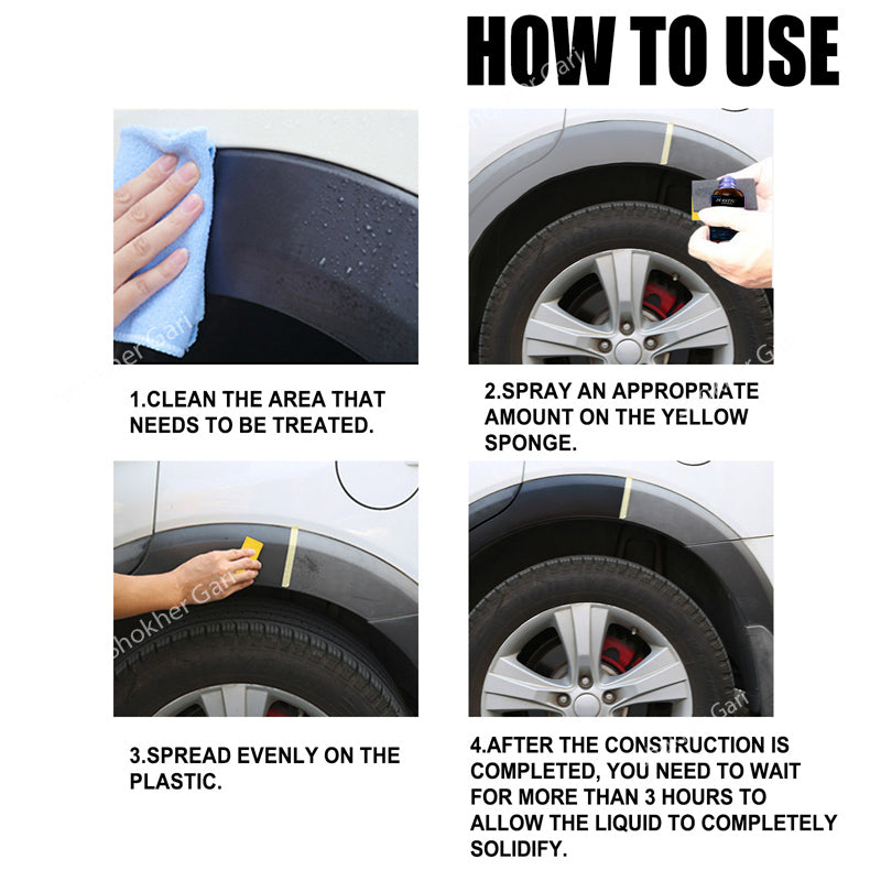 1Pcs Car Plastic Restorer Plastic Coating 650 Tk image 3