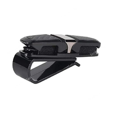 Carbon Fiber Pattern Car Sun Visor Sunglass Holder image 3