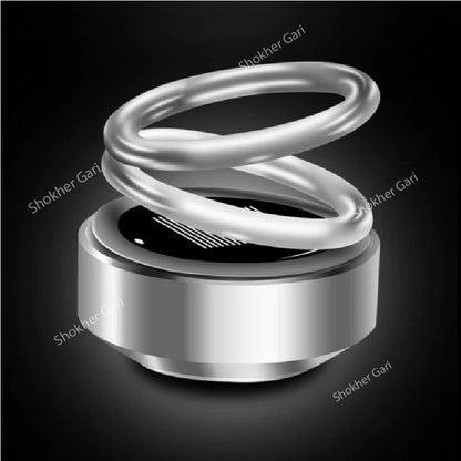 Car Solar Power Ring Perfume - Silver image