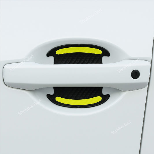 Reflective Door Handle Guard Sticker for Car Door 4 Pieces Set image 0