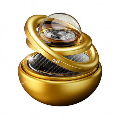 Double Ring Solar Car Perfume with Ball- Showpiece and Perfume image 5