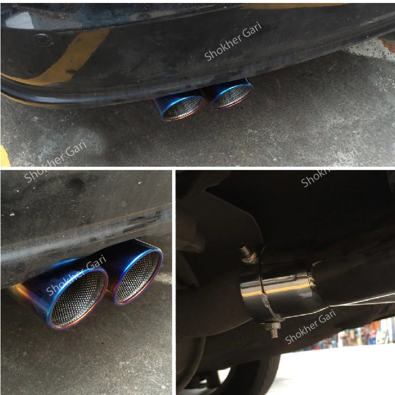 Exhaust Muffler Cap Stainless Steel 2 hole-5 (030HKS) image 0