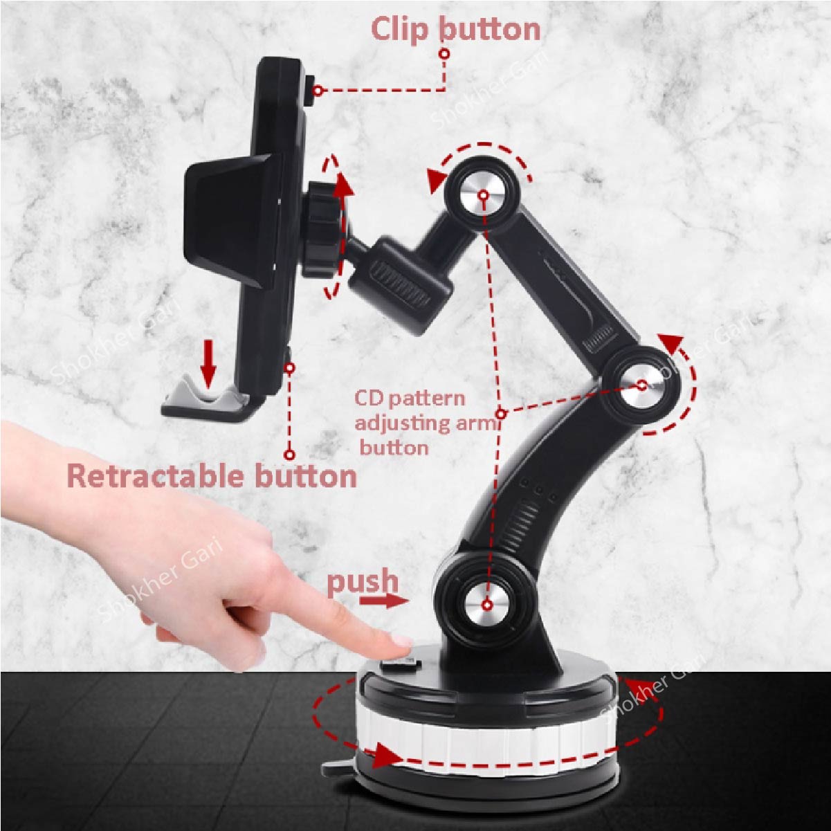 3 Adjustable Joints Phone Mount Holder MX-VS88 image 1