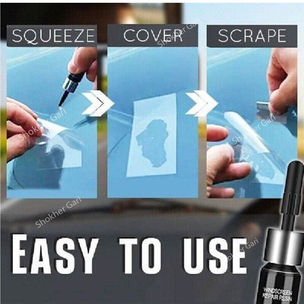Car Windshield &amp; Repair Fluid Kit 3ml