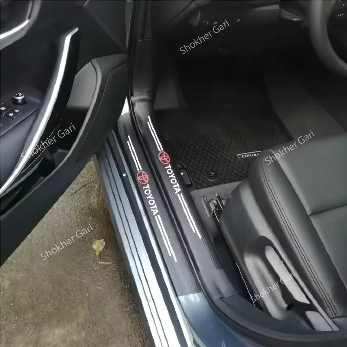 Carbon Fiber Car Door Sill Sticker Protector 4pcs Set (Copy) image 4