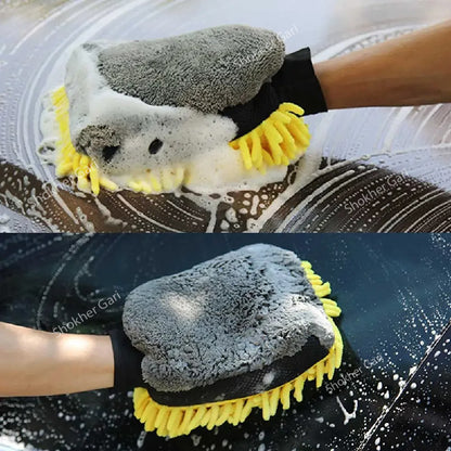1pcs Car Double-faced Washing Gloves Mitts image 0