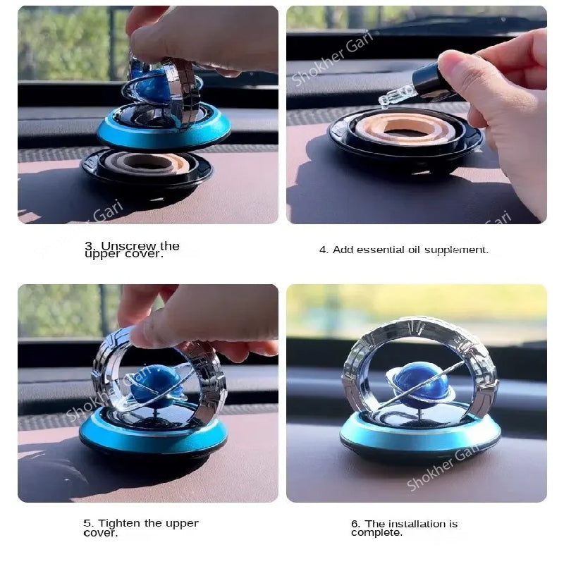 Planet Center Car Solar Perfume image 2