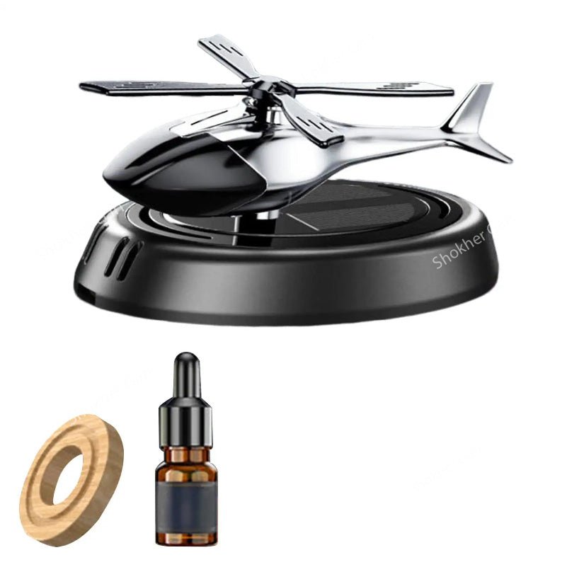 Car Solar Helicopter Air Freshener Autorotation - Car Dashboard Showpiece And Perfume