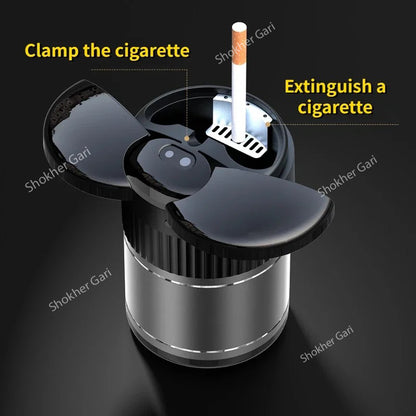 Sensor Smart Car Cup Holder Ashtray Supports Infrared Induction USB image 1