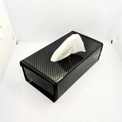 Portable Carbon Fiber Car Tissue Box image 2