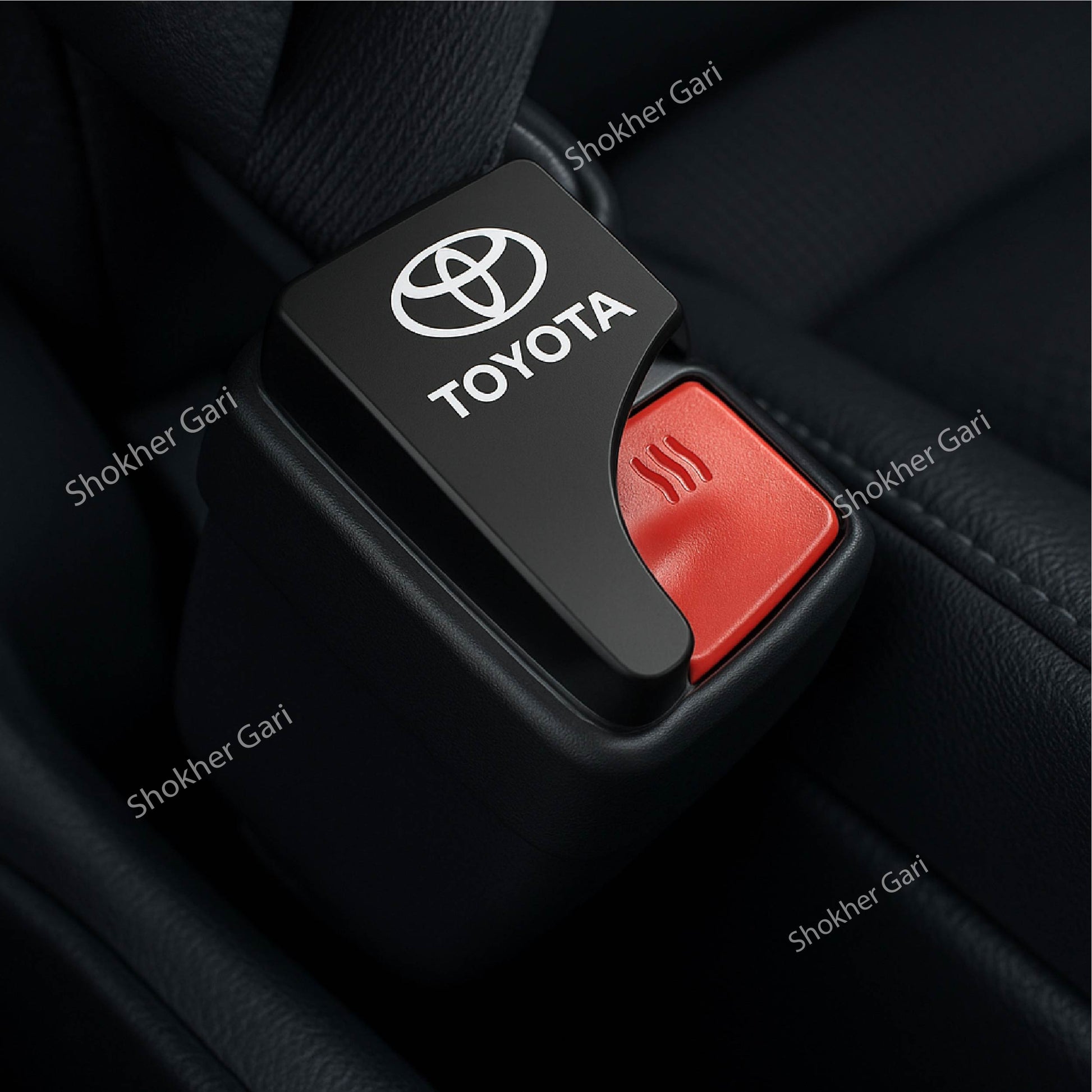 Car Seat Belt Clip Metal With Logo 2 pcs - Toyota image