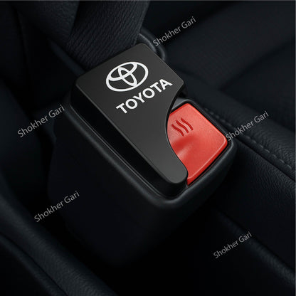 Car Seat Belt Clip Metal With Logo 2 pcs - Toyota image