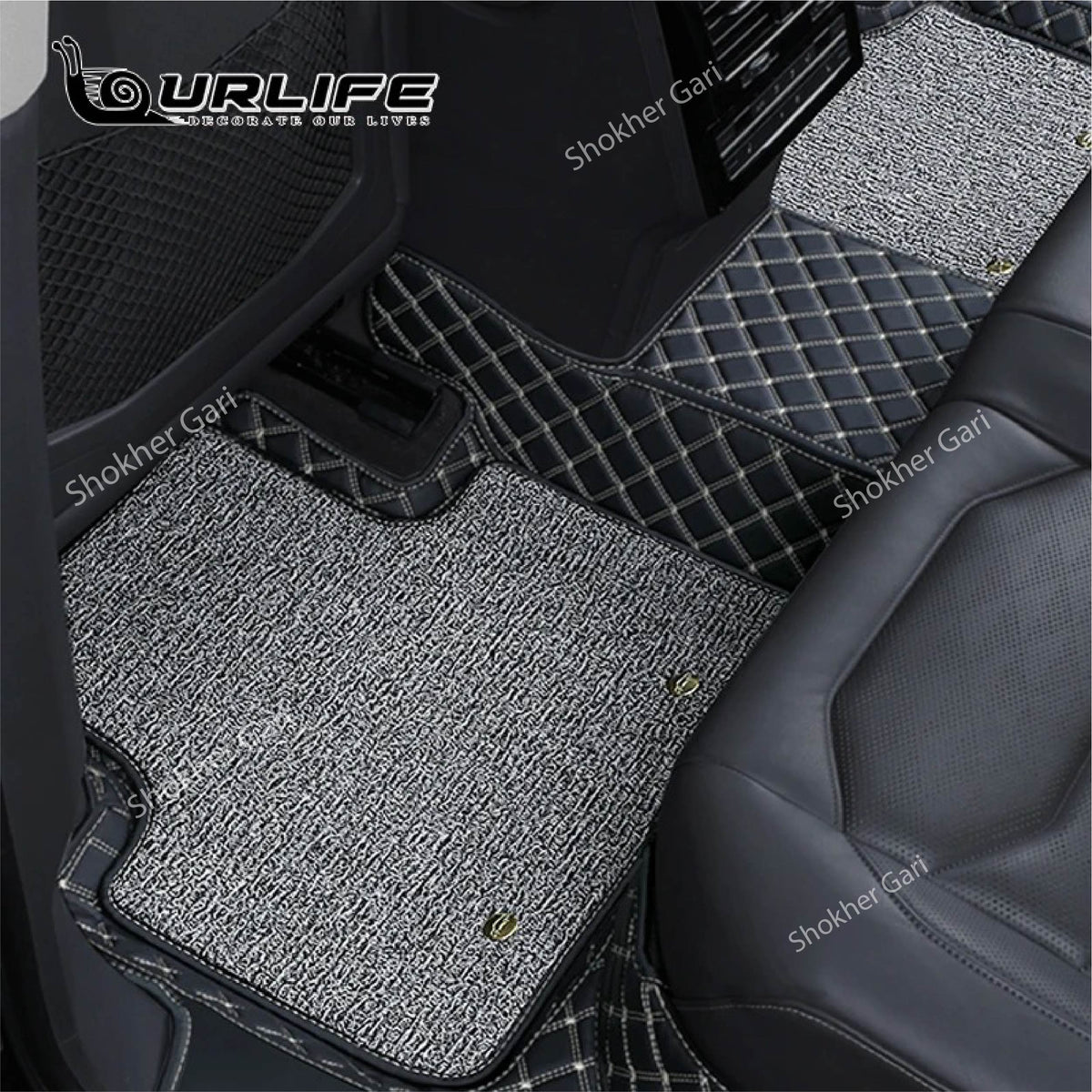 M/Y/P High Quality Non Slip 7D Car Floor Mats -Artificial Leather 7D Floor Mats