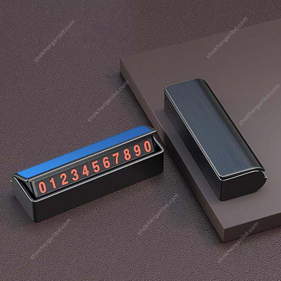 Temporary Parking Card Plastic Body Mobile Number Holder image 2
