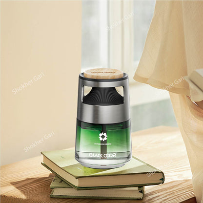 1Pcs BLACK ODOR Solid Glass Car perfume Cup Holder with Aromatherapy - Green image