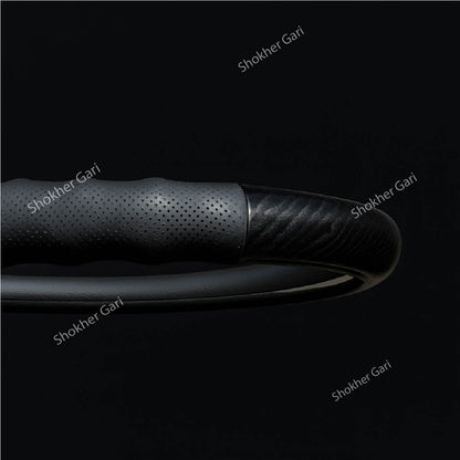 Car Grip Half Carbon Beat Steering Wheel Cover image 2