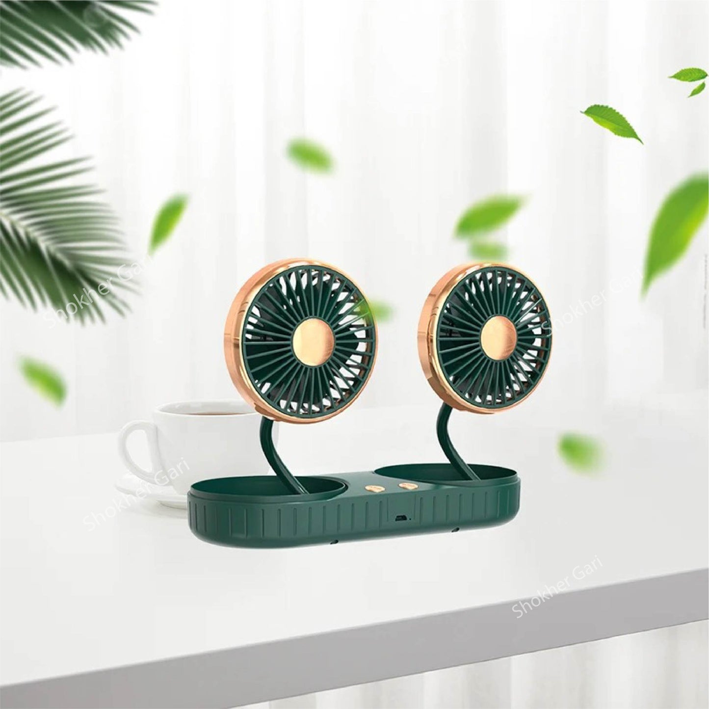 360-Degree Rotating Car Cooling Fan- Portable &amp; Foldable Cooling Fan image 1