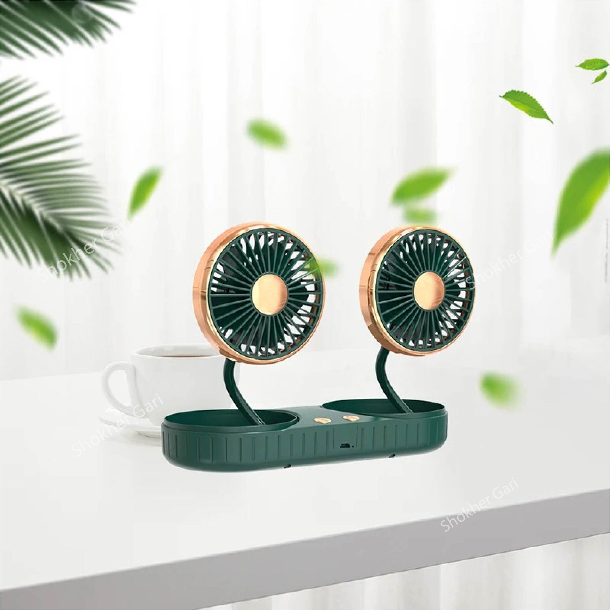 360-Degree Rotating Car Cooling Fan- Portable &amp; Foldable Cooling Fan image 1