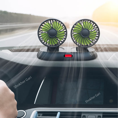 Two Head Electric Fan 360 Degree Adjustable image 8