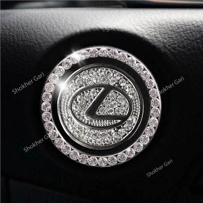 Car One-Click Engine Start Stop Switch Button Cover Sticker image 7