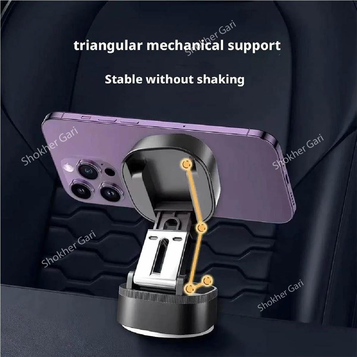 Square Shape Magnetic Car Phone Holder Multi-functional image 0