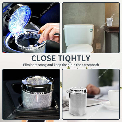 RGB Body Lighting Toyota Logo Car Ashtray with LED Light image 2