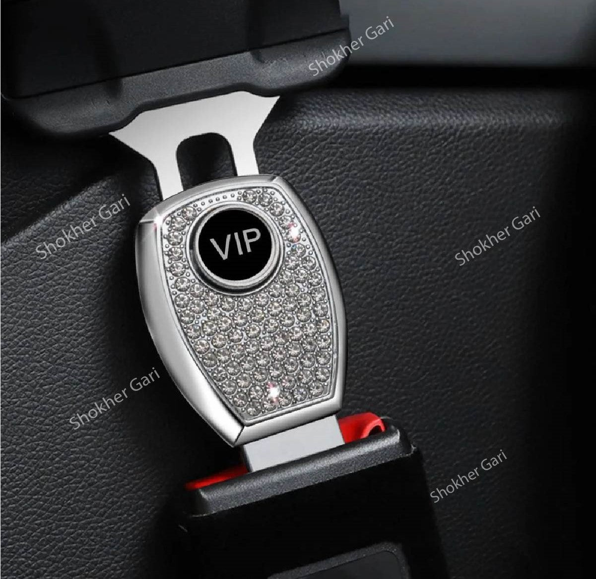 1 Pcs Vip Stone Car  2in 1 Buckle for seat belt image 0