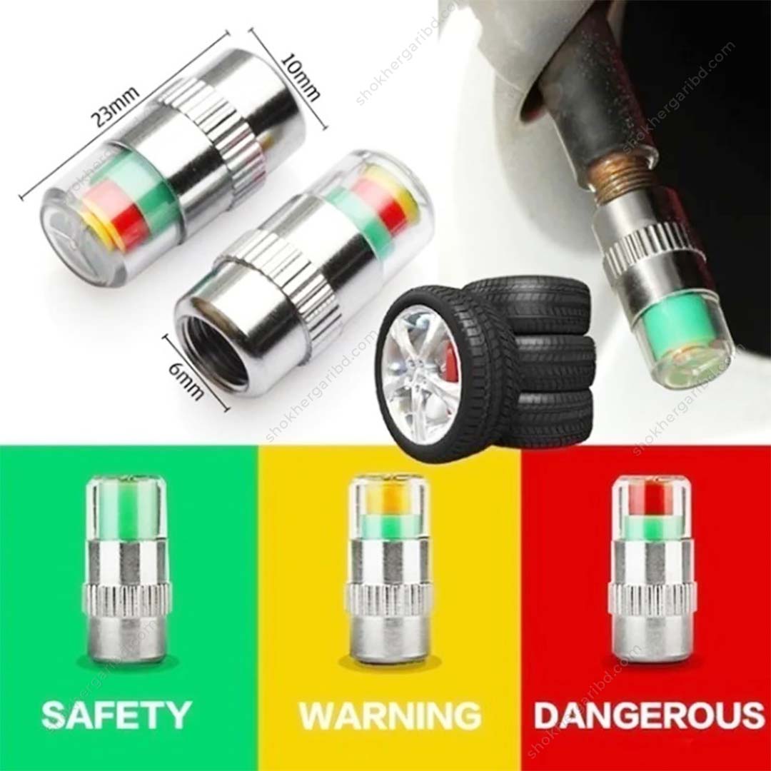 4PCS Car Tire Pressure Indicator Caps image 0