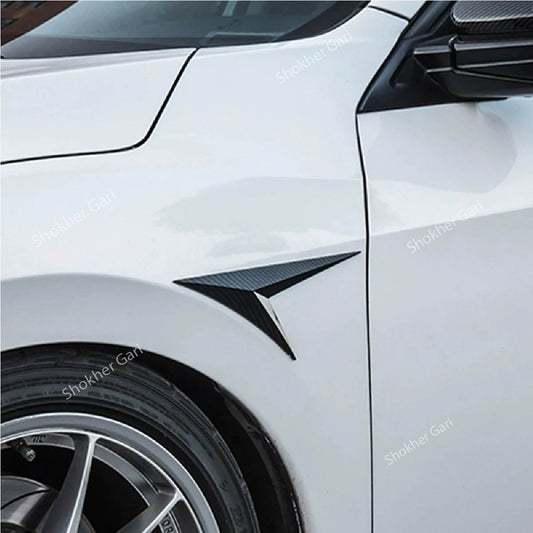 2pcs Car Fender Side Arrow Flow Vent Decoration Sticker Trim Cover image 0
