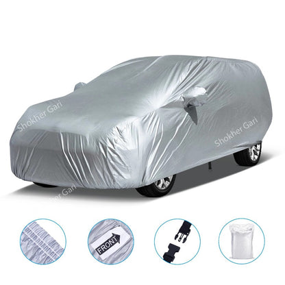 M/Y/P  Mid Size SUV Cover \ Car Cover \ Dust Cover \ Car Body Cover Umbrella Fabric 90% Water Resistant - 1590 TK, Silver image