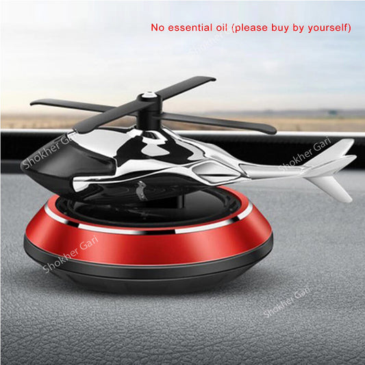 Helicopter Solar Perfume for Car Dashboard Decor image 0