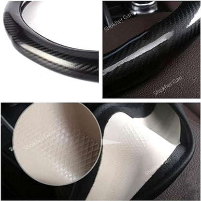 Full Glossy Carbon Car Steering Wheel Cover