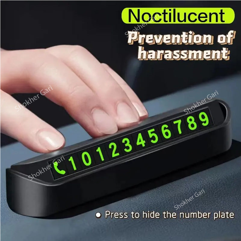 Car Temporary Parking Phone Number Plate image 1