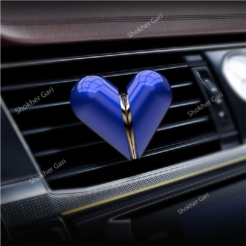 Loving Heart Car Ac Vent Air Freshener - Blue image
