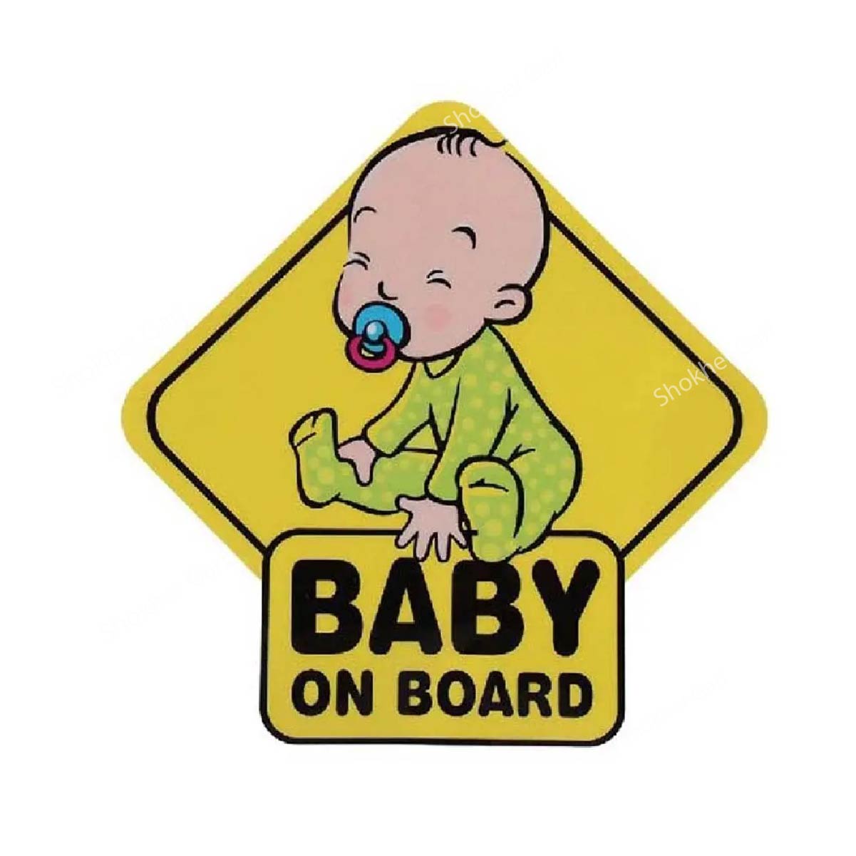 Car Reflective Car Sticker Baby in car Cartoon image 1