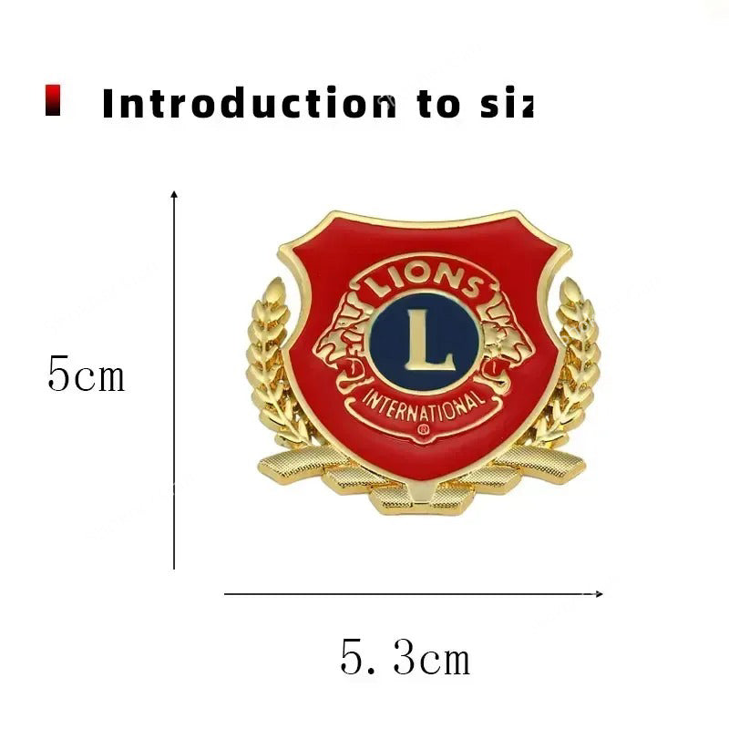 1pcs Lions Side 3D Metal Car Sticker Auto Badge Emblem image 2