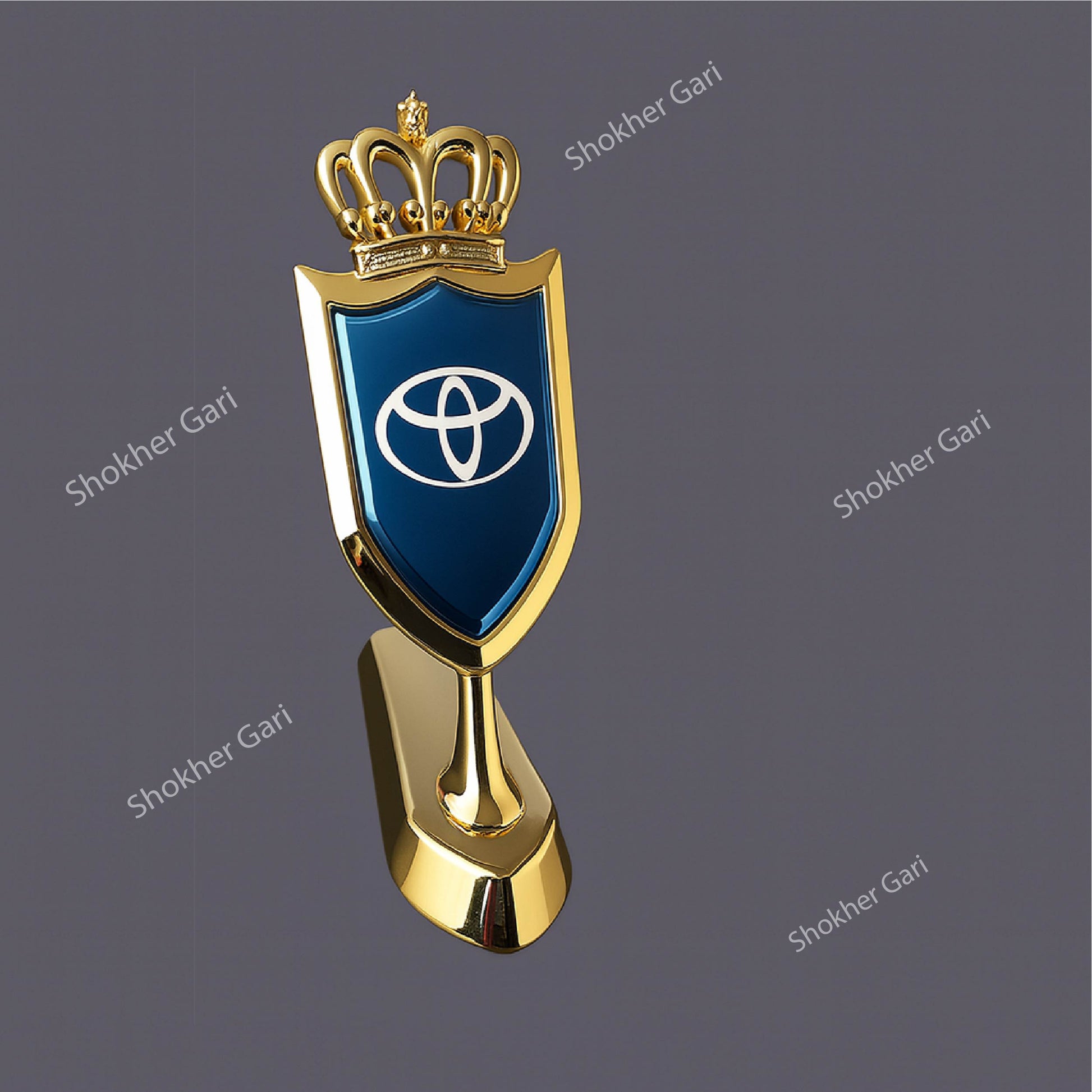 Toyota Metal 3D Crown Bonnet Logo image 1