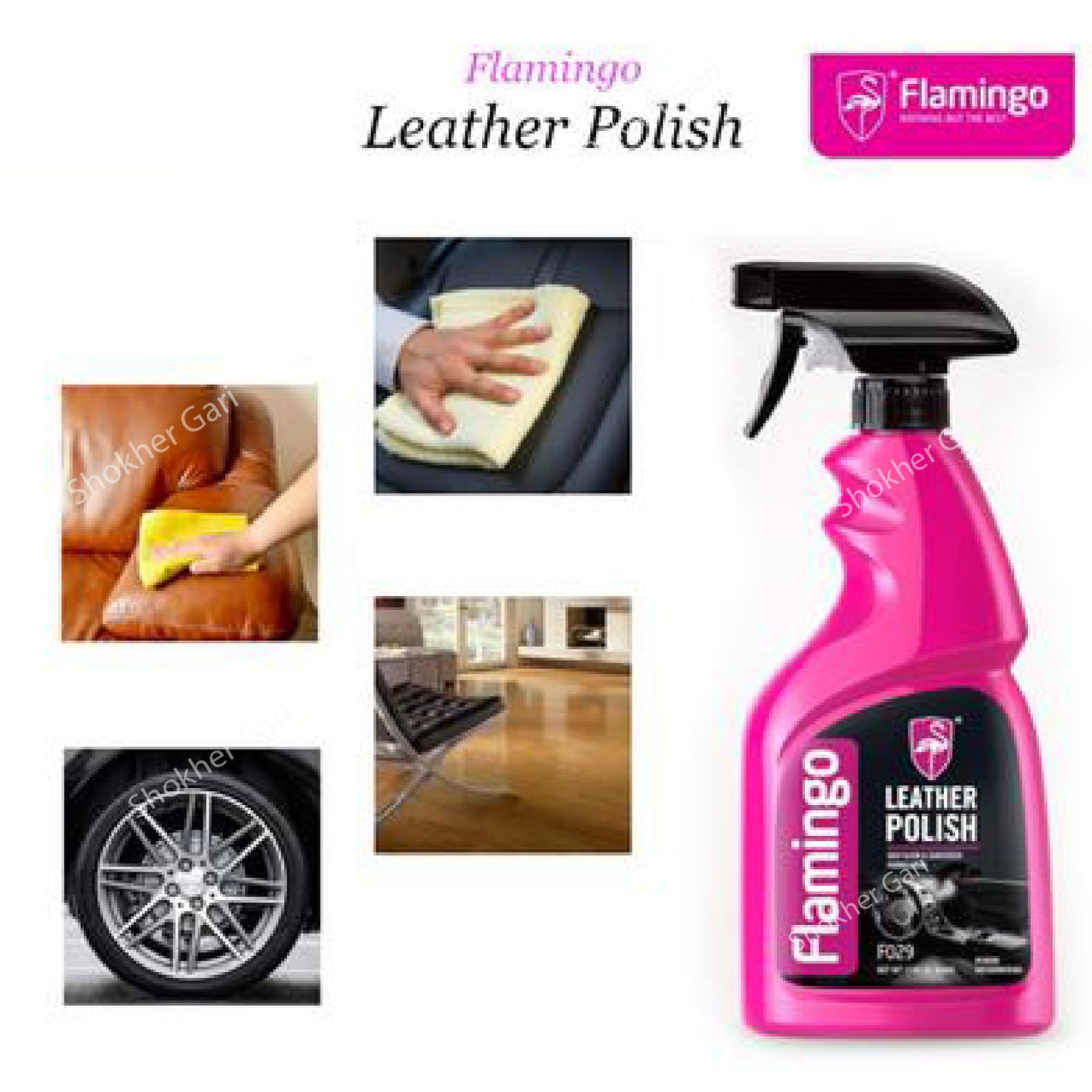 Flamingo Car Leather Polish 500ml image 3