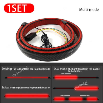 Universal Carbon Fiber Car Led Stream Light Spoiler image 3