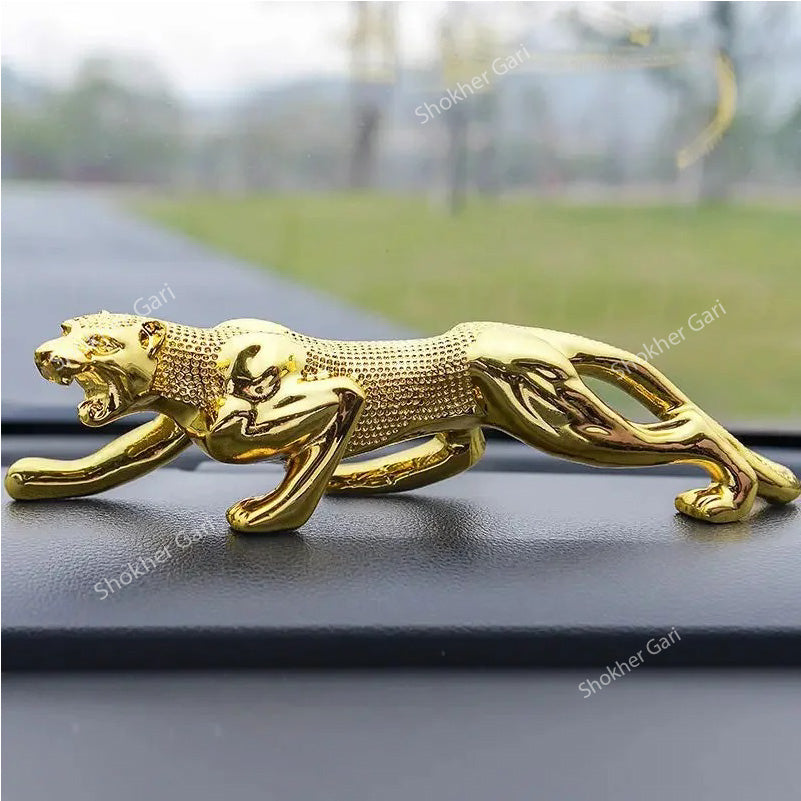 Car Dashboard Golden Jaguar Showpiece image 0