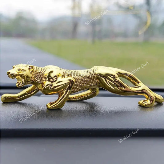 Car Dashboard Golden Jaguar Showpiece image 0