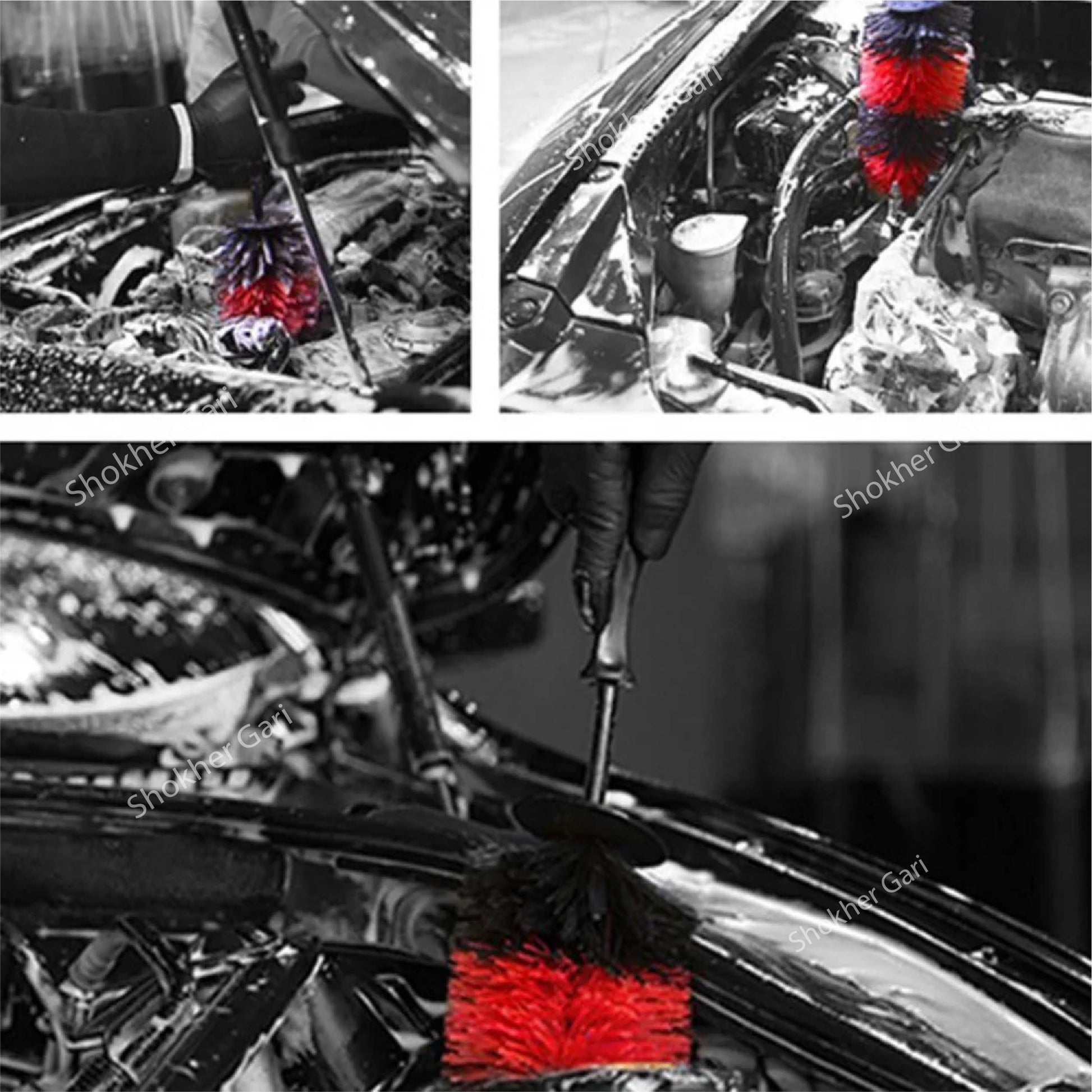 Car Wheel,Rim And Engine Detailing Brush image 5