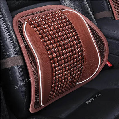 1Pcs High Quality Wooden Car Back Support - Coffee image