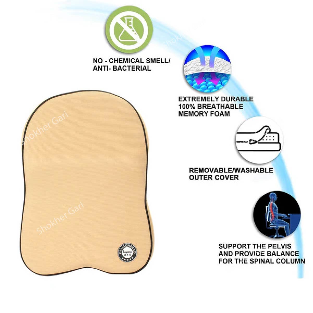 Headrest pillow neck support- Comfortable Memory Foam Neck Pillow-1 piece image 5