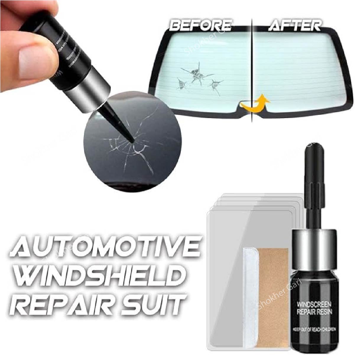 Car Windshield &amp; Repair Fluid Kit 3ml